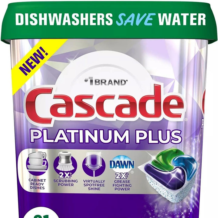 Cascade Platinum Plus ActionPacs Dishwasher Detergent Pods Fresh Scent 81 Count Image 2