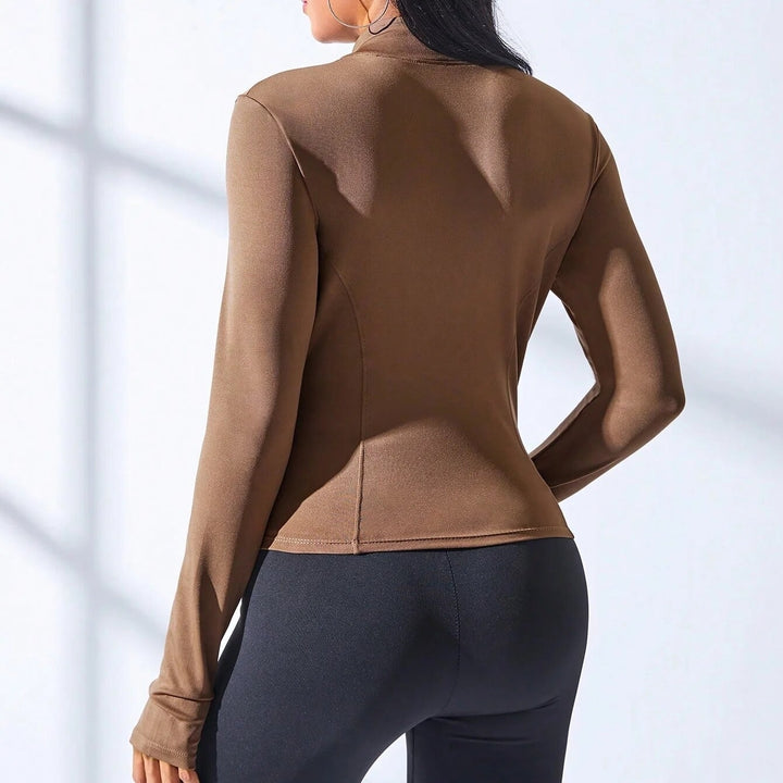 2024 Womens Yoga Jacket Slimming Zipper Sports Coat Lightweight Fitness Wear Image 2