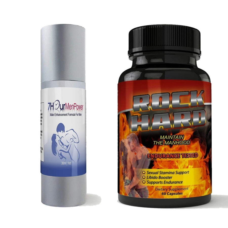 7Hour Men Power Gel Rock Hard Testosterone Booster Male Enhancement Combo Pack Image 1