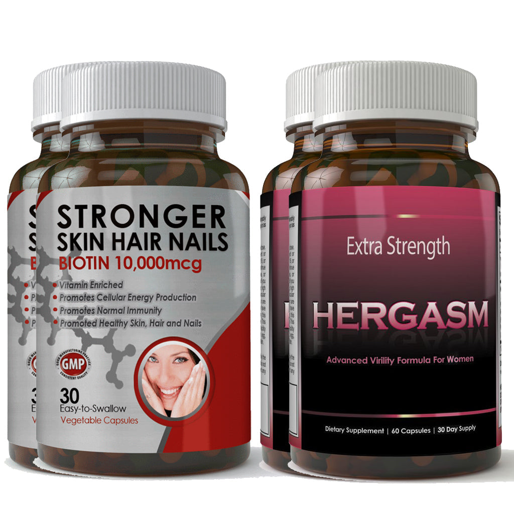 Biotin 10000mcg and Hergasm Combo Pack for Enhanced Wellness and Libido Image 2