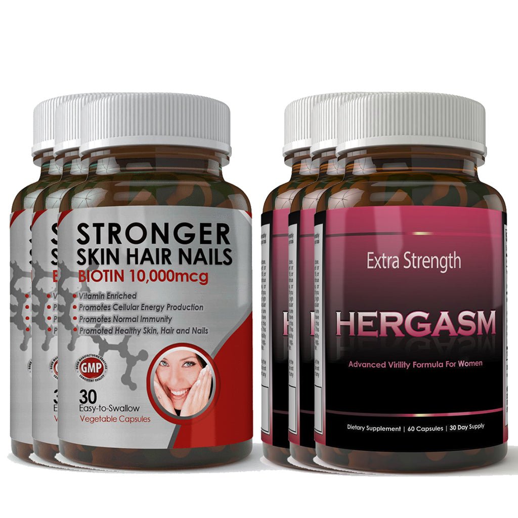 Biotin 10000mcg and Hergasm Combo Pack for Enhanced Wellness and Libido Image 3