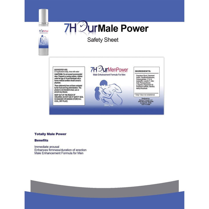 7Hour Men Power Gel Rock Hard Testosterone Booster Male Enhancement Combo Pack Image 3