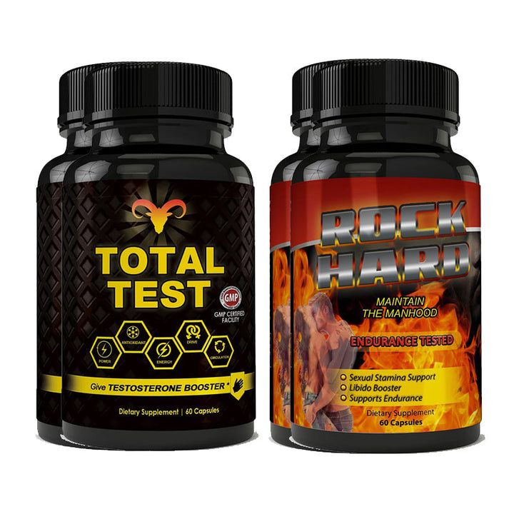 Total Test Testosterone Booster Rock Hard Combo 30 Day Supply Maximum Strength Image 2