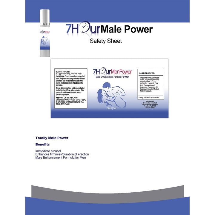 7Hour Men Power Topical Male Enhancement Gel Image 2