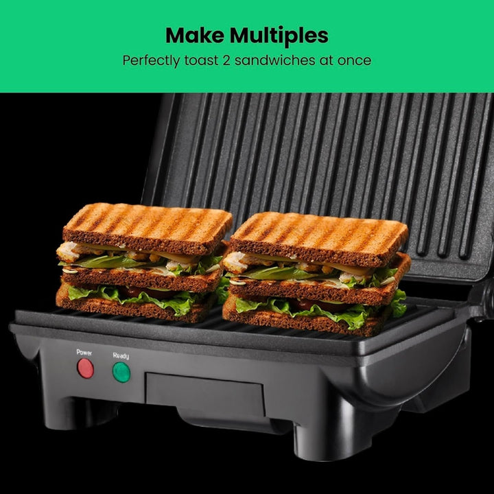 Chefman Electric Panini Press Grill and Gourmet Sandwich Maker w/ Non-Stick Coated Plates Image 4