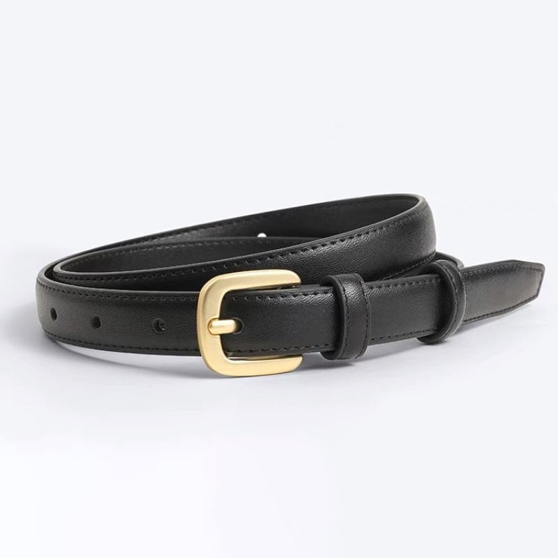 Women Fashion Simple Buckle Leather Belt Image 1