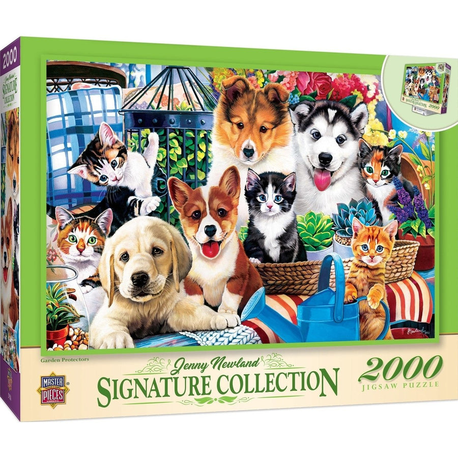 MasterPieces 2000 Piece Signature Collection Garden Protectors Jigsaw Puzzle 39"x27" Image 1