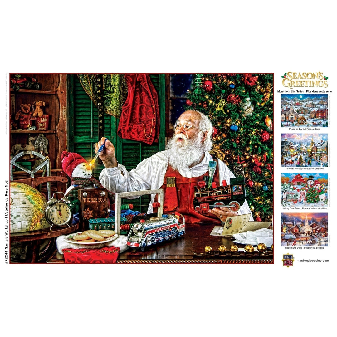 Santas Workshop 1000 Piece Jigsaw Puzzle MasterPieces Holiday Fun Eco-Friendly Image 4