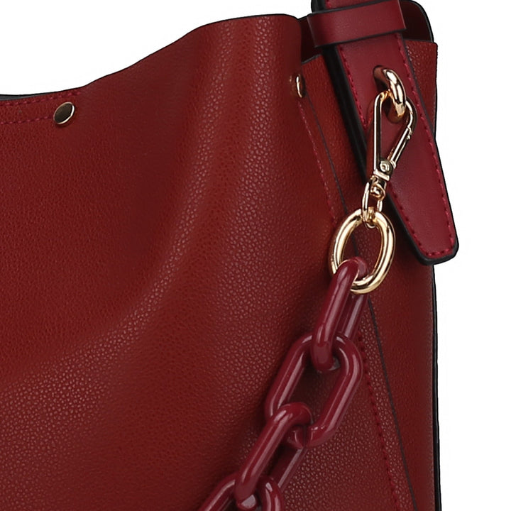 MKFCollection Chelsea Hobo Bag - Vegan Leather Designer Handbag Image 4