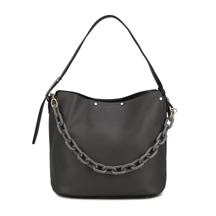 MKFCollection Chelsea Hobo Bag - Vegan Leather Designer Handbag Image 8