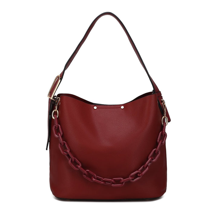 MKFCollection Chelsea Hobo Bag - Vegan Leather Designer Handbag Image 10