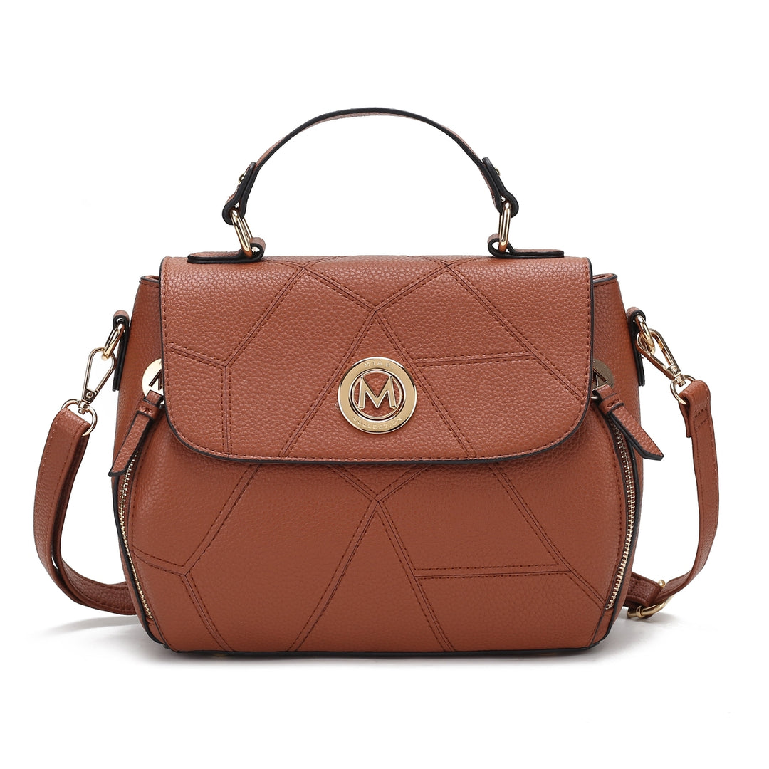 MKFCollection Clementine Shoulder Bag - Vegan Leather Designer Handbag Image 3