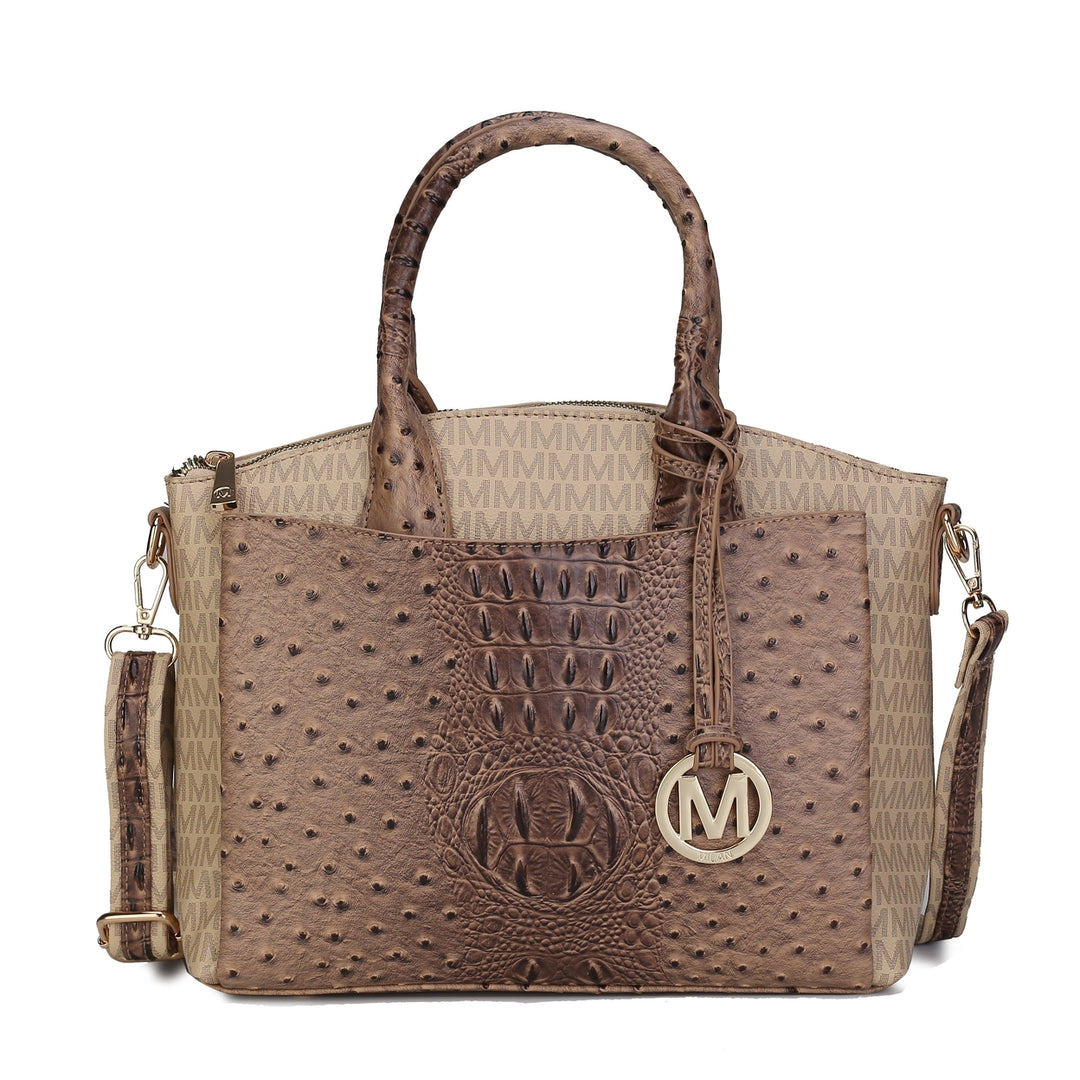 MKFCollection Collins Signature Shoulder Bag - Vegan Leather Designer Handbag Image 2