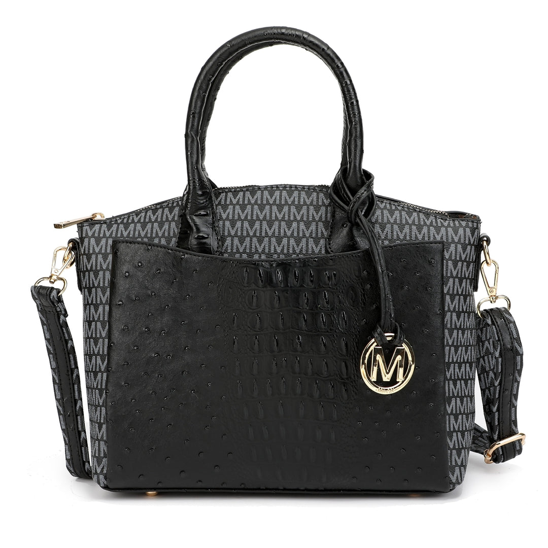 MKFCollection Collins Signature Shoulder Bag - Vegan Leather Designer Handbag Image 3