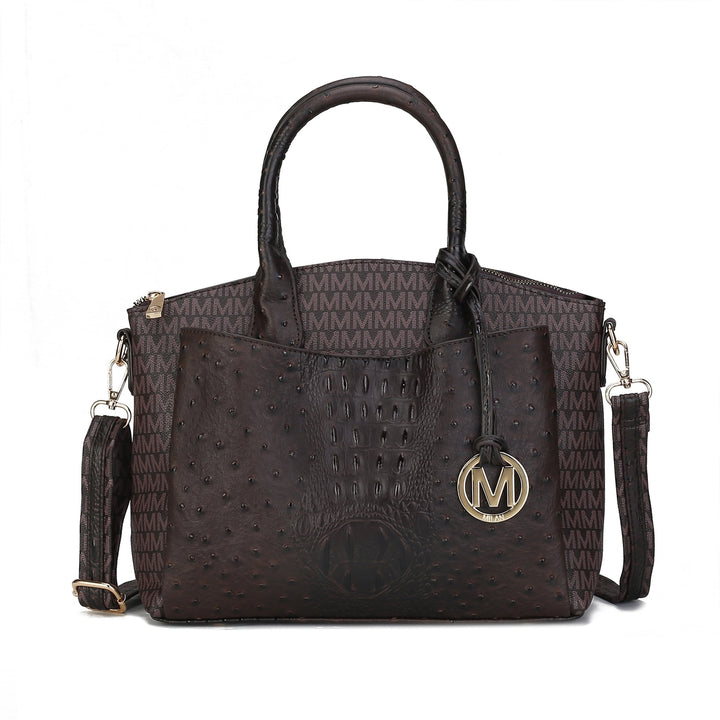 MKFCollection Collins Signature Shoulder Bag - Vegan Leather Designer Handbag Image 4