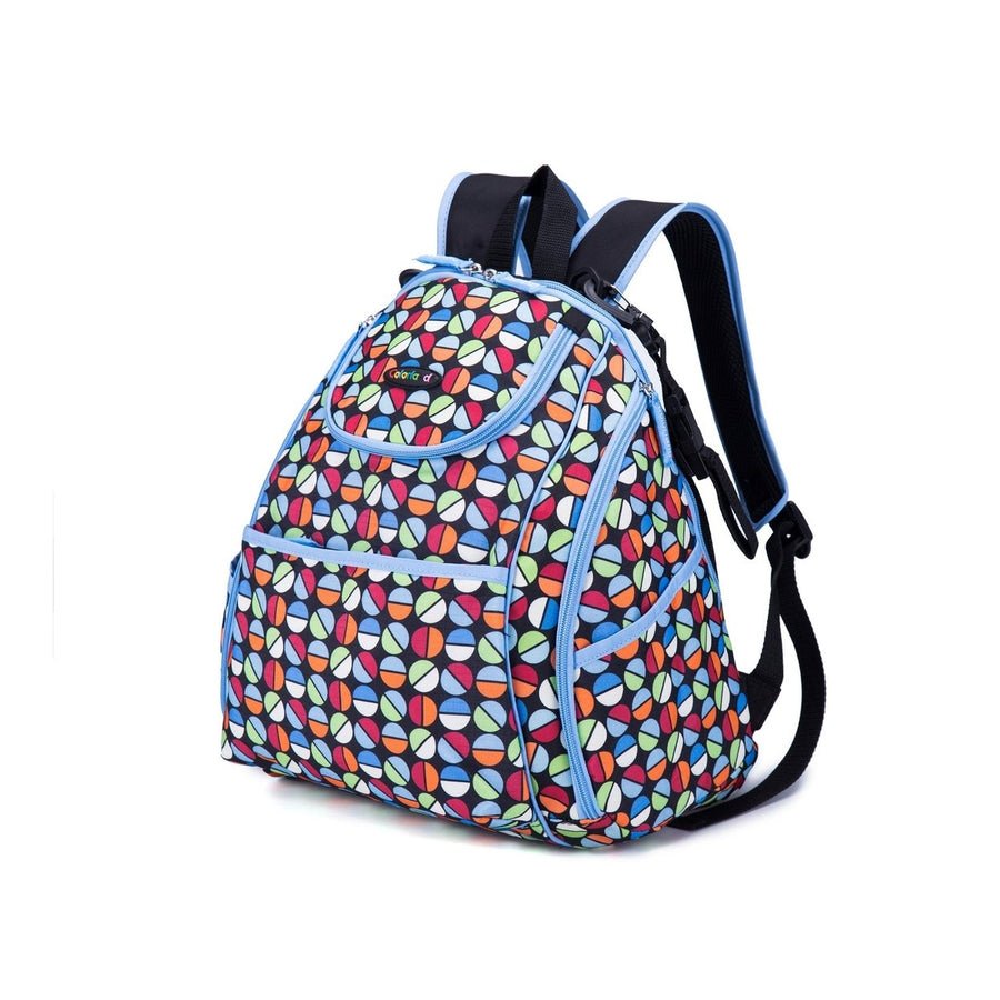 MKFCollection Colorland Large Backpack with Multi-Pockets - Vegan Leather Design Image 1