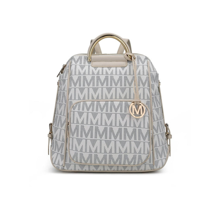 MKFCollection Cora Signature Backpack - Vegan Leather Designer Handbag Image 1