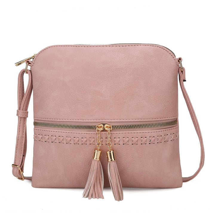 MKFCollection Corina Crossbody Bag - Vegan Leather Designer Handbag Image 4