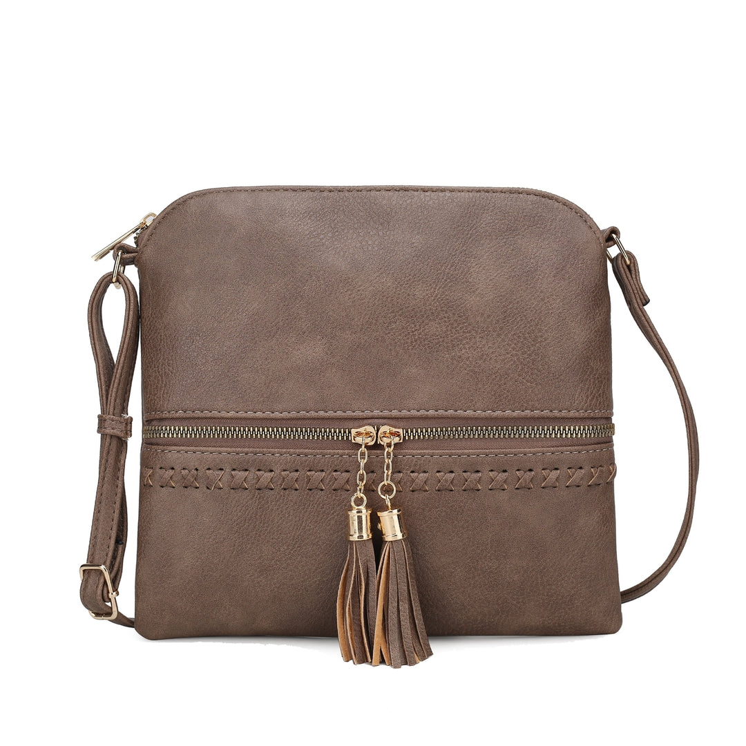 MKFCollection Corina Crossbody Bag - Vegan Leather Designer Handbag Image 6