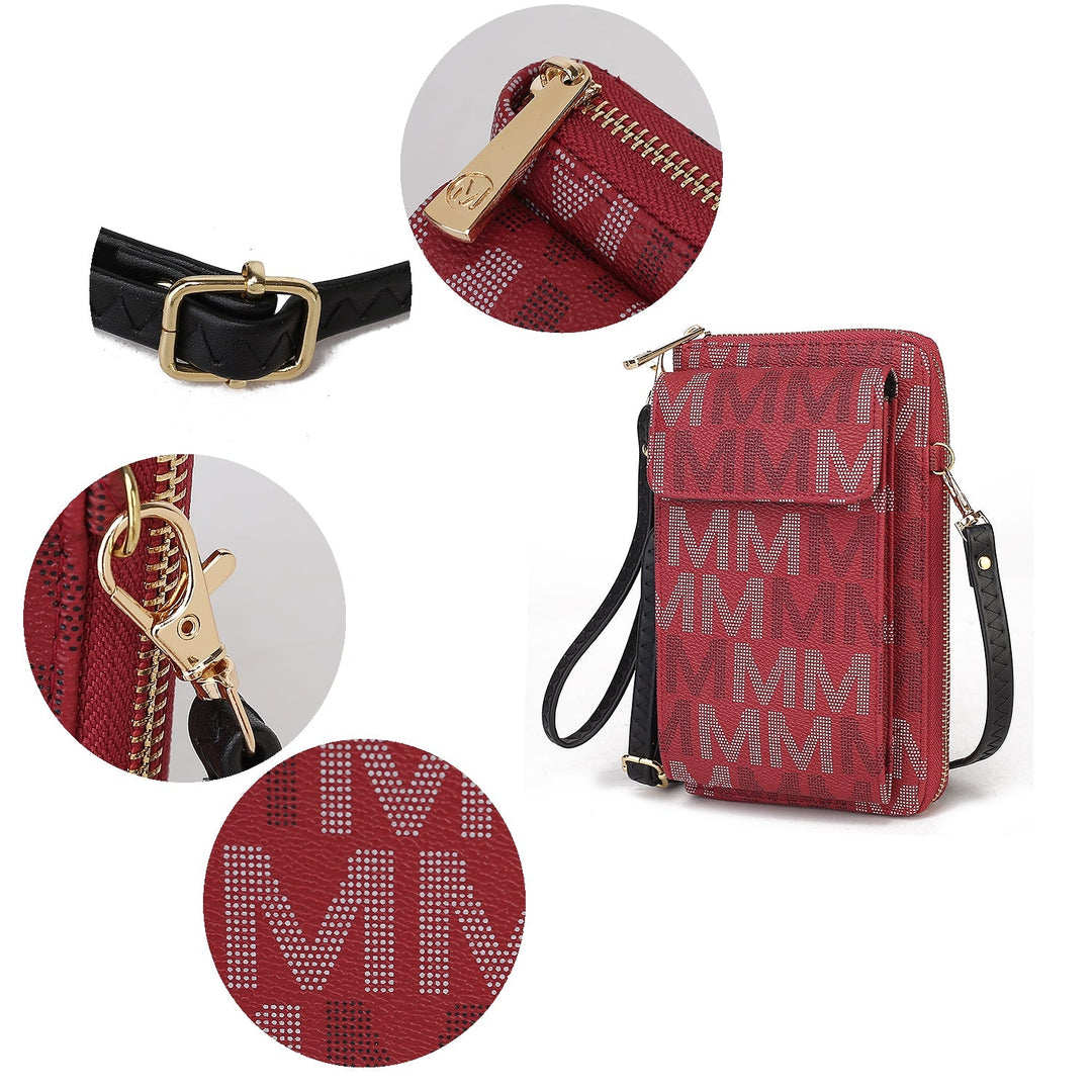 MKFCollection Cossetta Phone Crossbody - Vegan Leather Designer Handbag Image 12