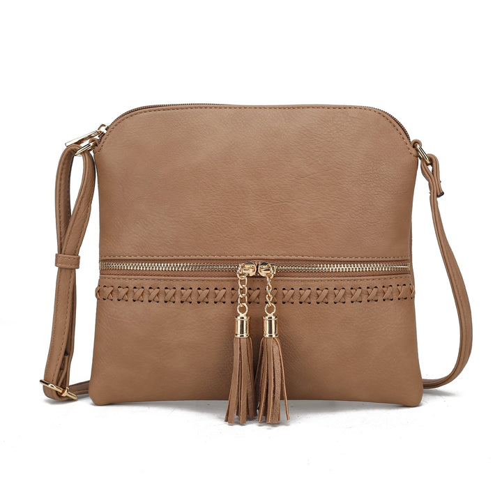 MKFCollection Corina Crossbody Bag - Vegan Leather Designer Handbag Image 10