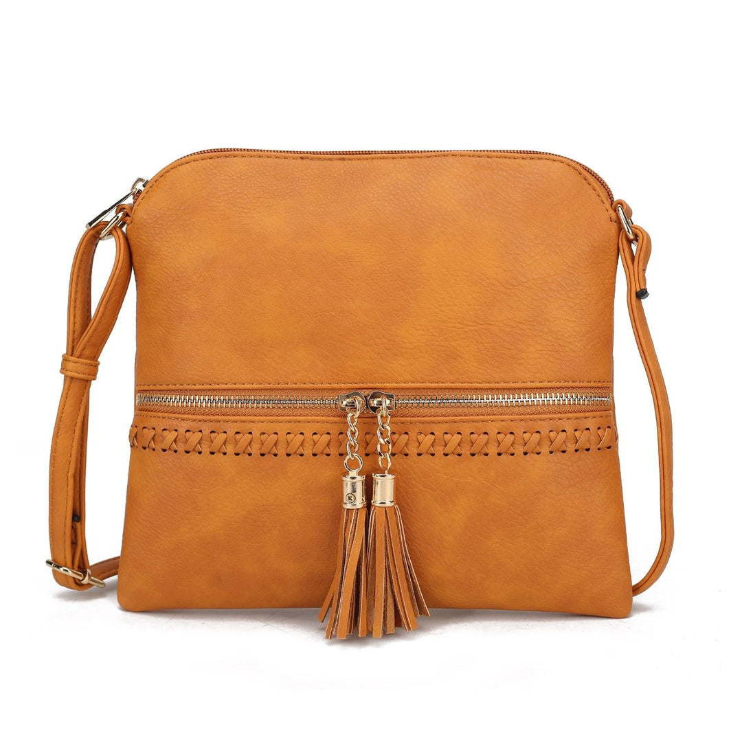 MKFCollection Corina Crossbody Bag - Vegan Leather Designer Handbag Image 1