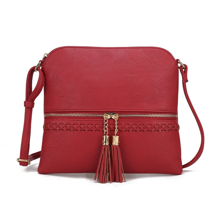 MKFCollection Corina Crossbody Bag - Vegan Leather Designer Handbag Image 1