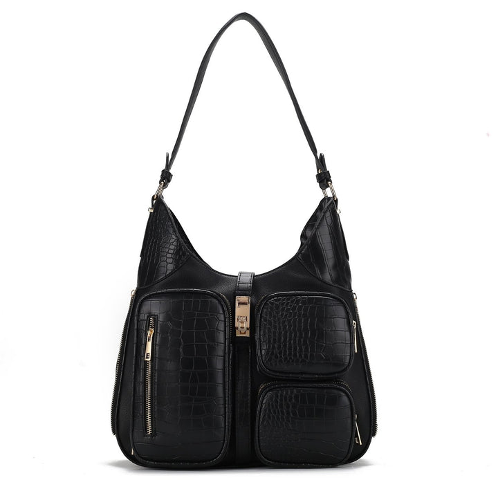 MKFCollection Daphne Shoulder Bag - Vegan Leather Designer Handbag Image 2