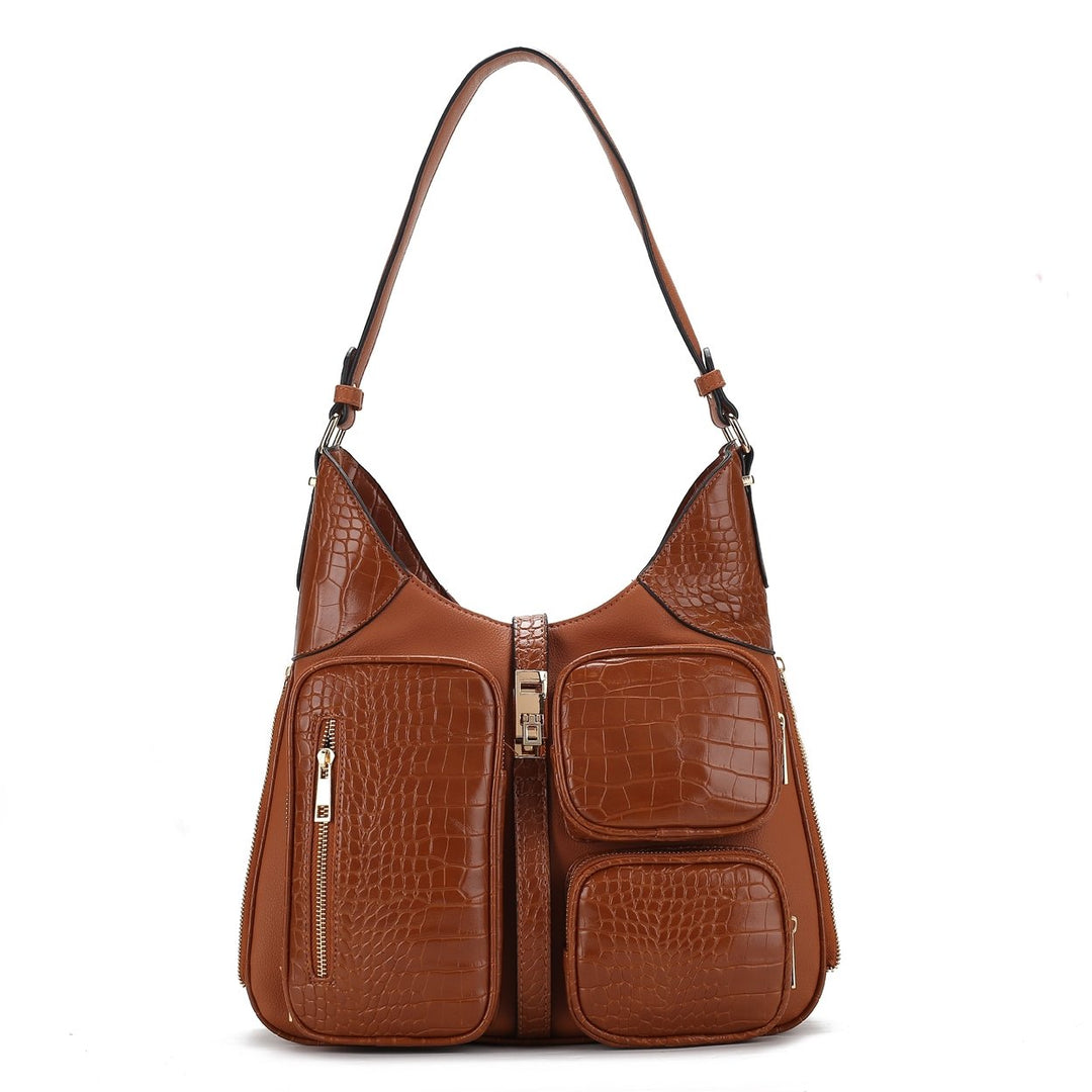 MKFCollection Daphne Shoulder Bag - Vegan Leather Designer Handbag Image 1