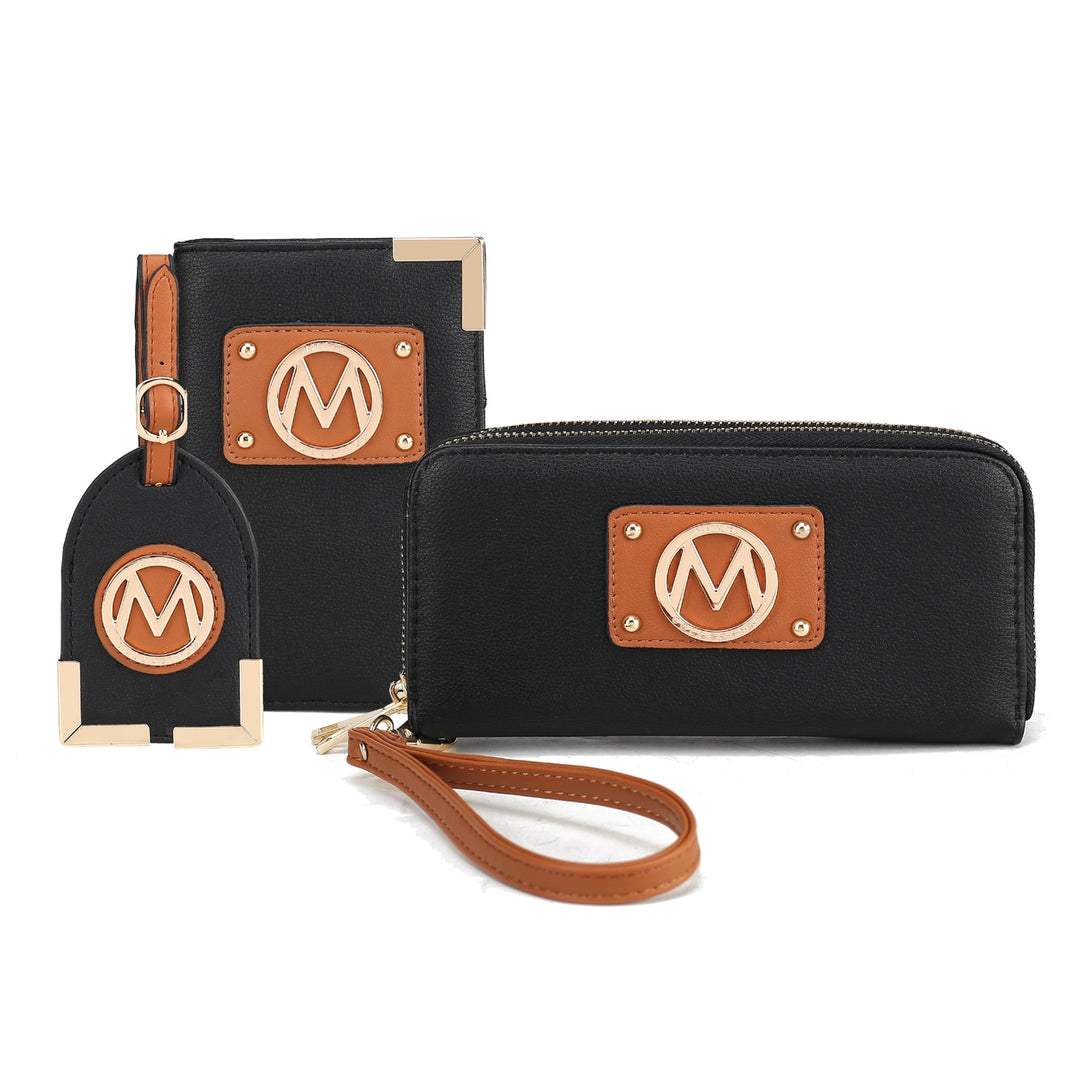 MKFCollection Darla Wallet and Travel Set - Vegan Leather Designer Handbag Image 2