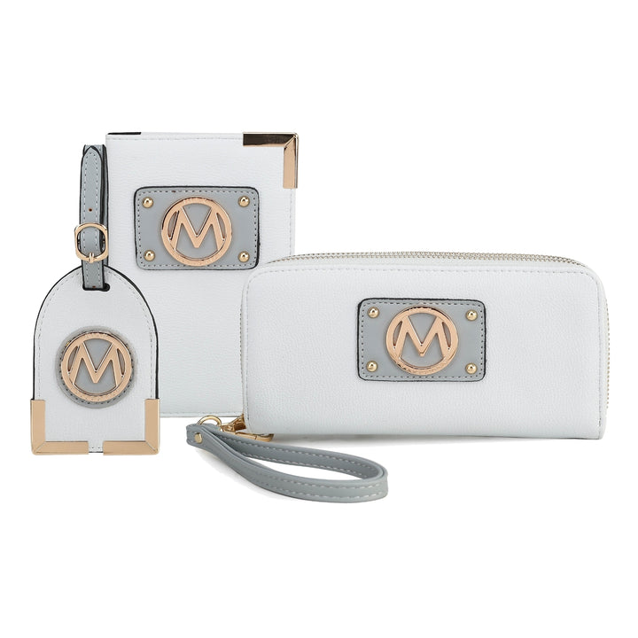 MKFCollection Darla Wallet and Travel Set - Vegan Leather Designer Handbag Image 7