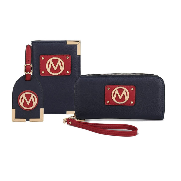 MKFCollection Darla Wallet and Travel Set - Vegan Leather Designer Handbag Image 1