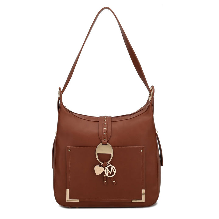 MKFCollection Dinorah Hobo Bag - Vegan Leather Designer Handbag Image 6