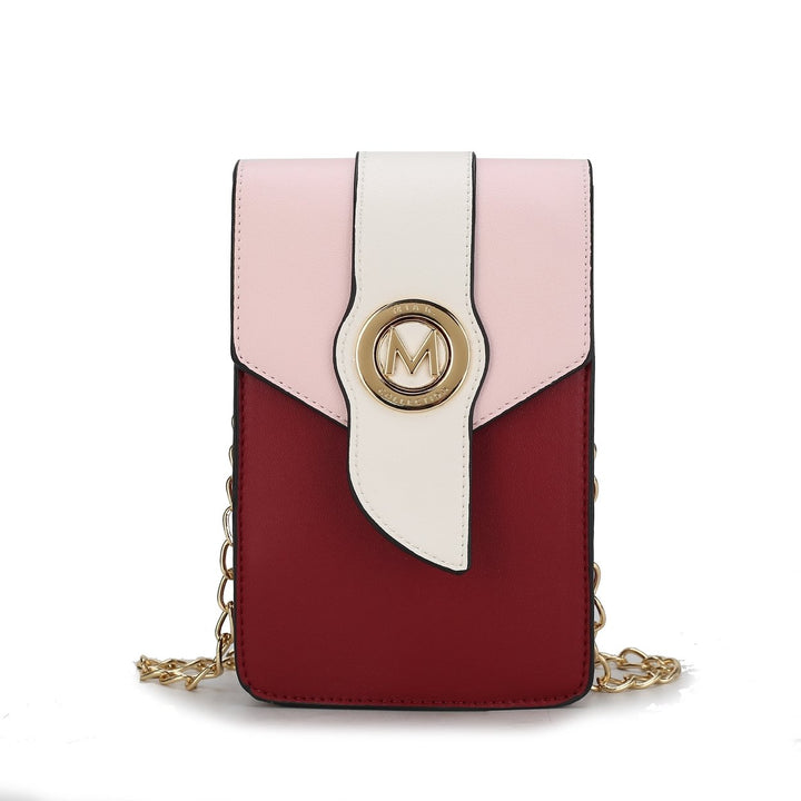 MKFCollection Dixie Phone Crossbody Bag - Vegan Leather Designer Handbag Image 3