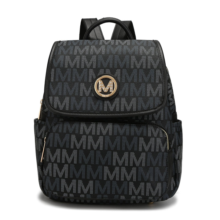 MKFCollection Drea Signature Backpack - Vegan Leather Designer Handbag Image 7