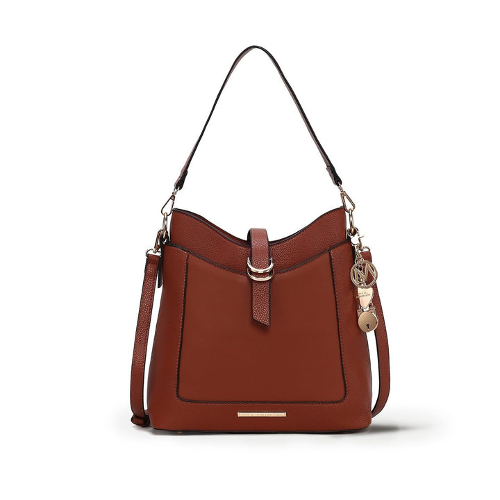 MKFCollection Geneva Shoulder Bag - Vegan Leather Designer Handbag Image 4