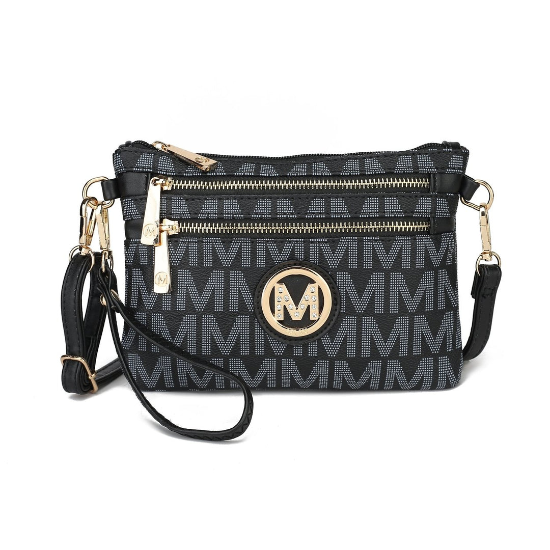 MKFCollection Geneve Signature Phone Crossbody Bag - Vegan Leather Designer Image 3