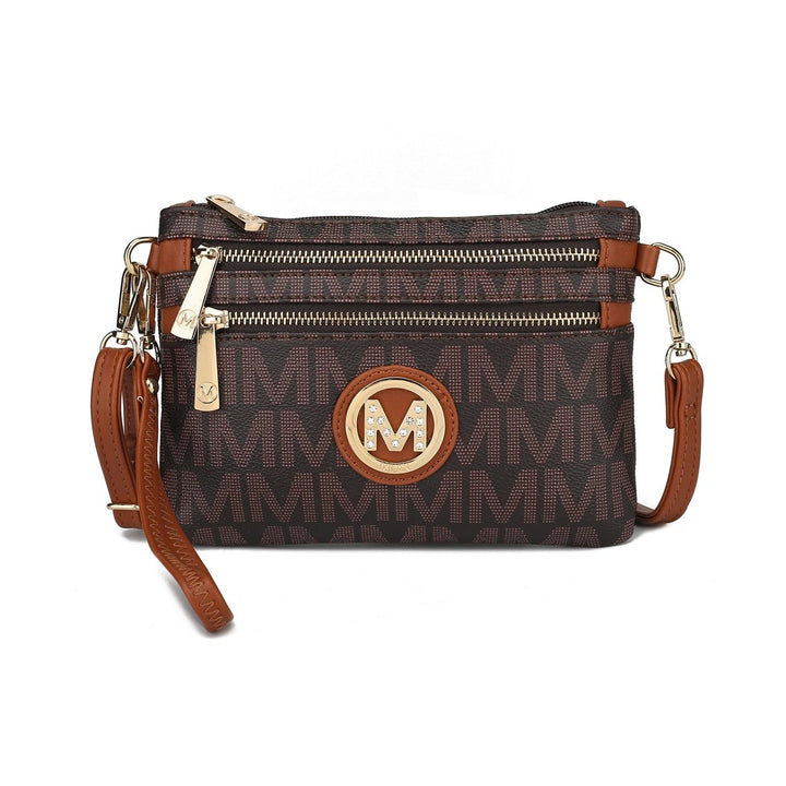 MKFCollection Geneve Signature Phone Crossbody Bag - Vegan Leather Designer Image 4