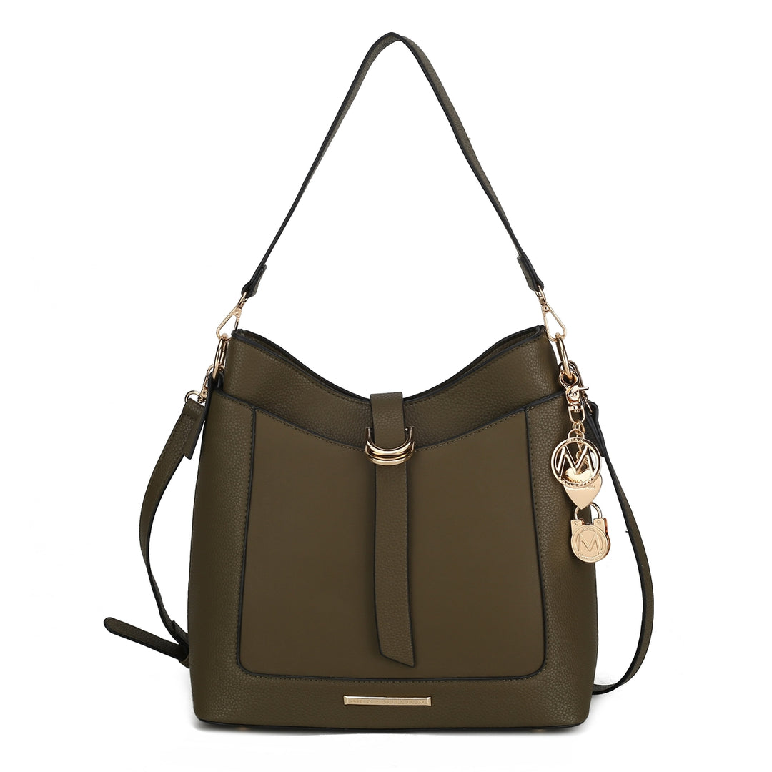 MKFCollection Geneva Shoulder Bag - Vegan Leather Designer Handbag Image 9