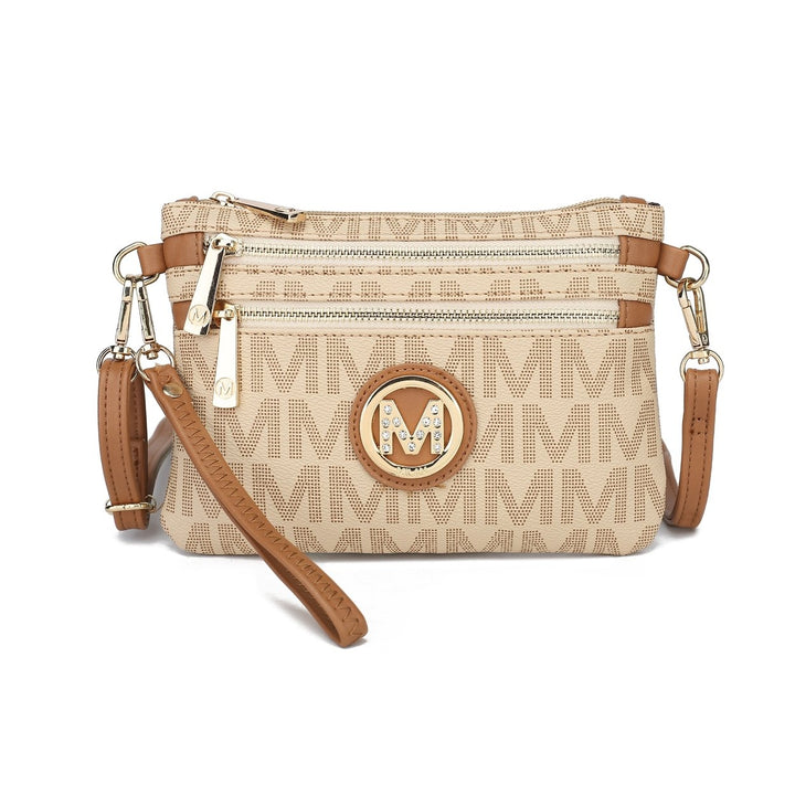 MKFCollection Geneve Signature Phone Crossbody Bag - Vegan Leather Designer Image 6