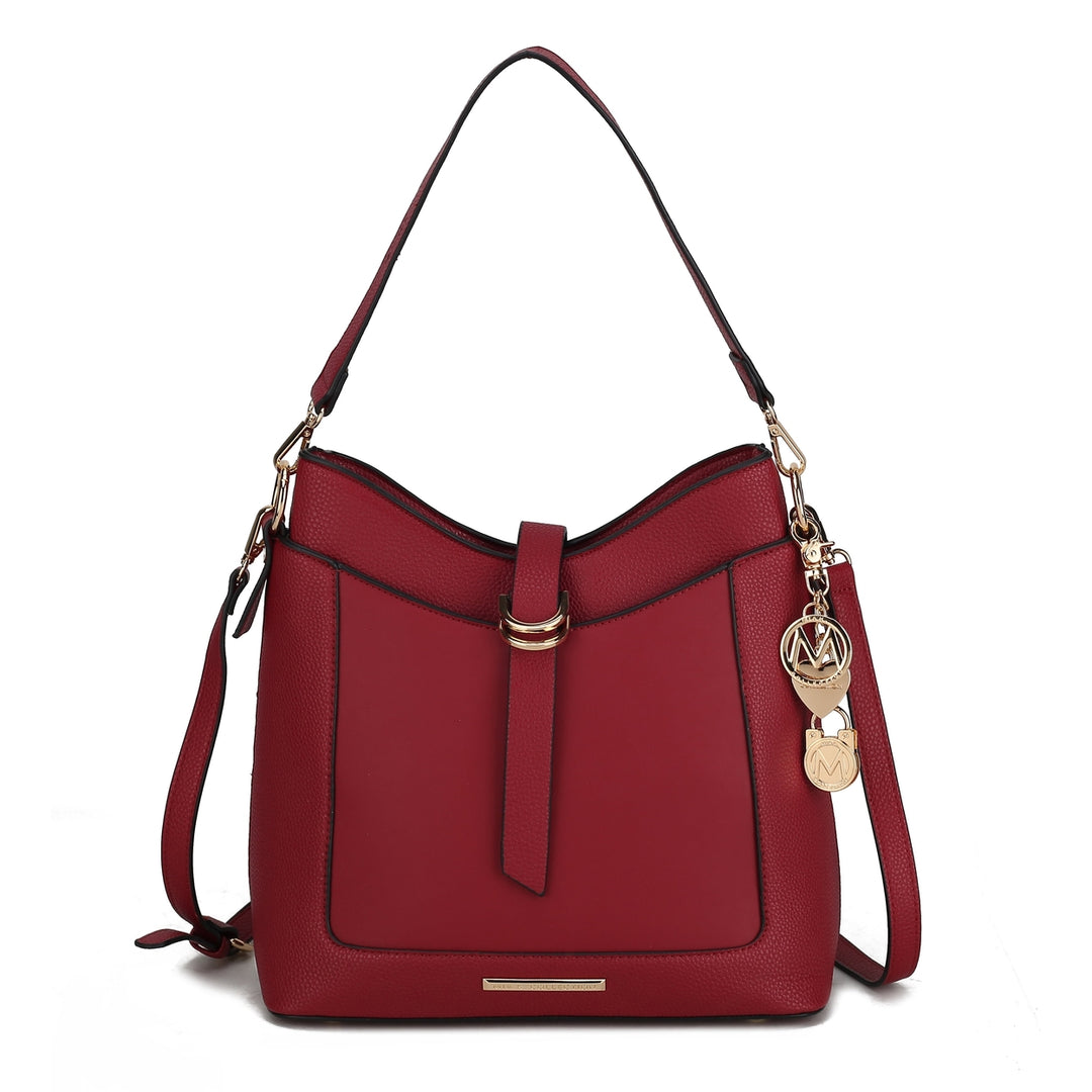 MKFCollection Geneva Shoulder Bag - Vegan Leather Designer Handbag Image 11