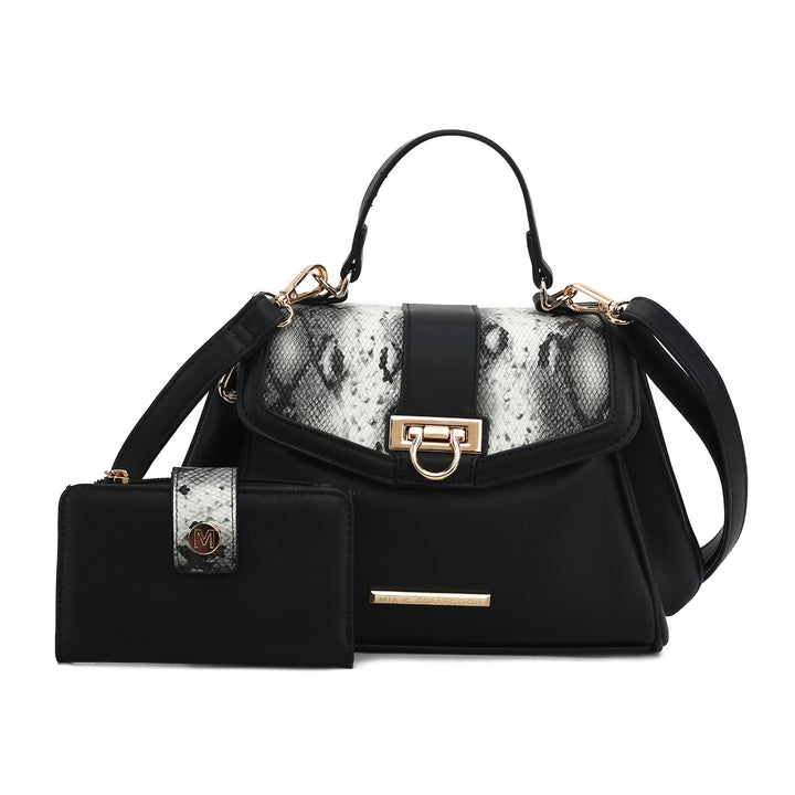 MKFCollection Geny Shoulder bag and Set - Vegan Leather Designer Handbag Image 3