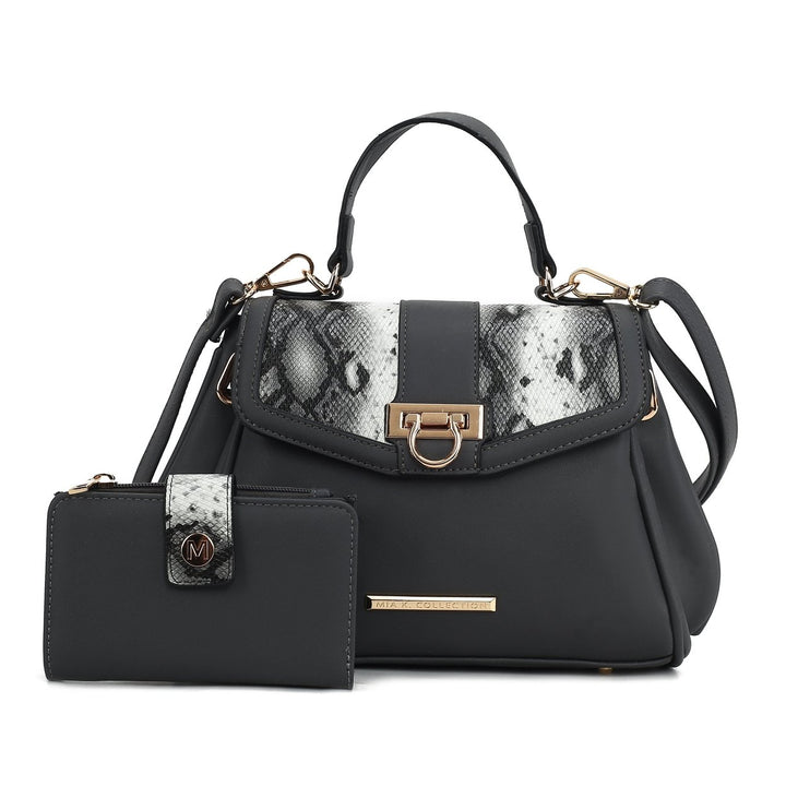 MKFCollection Geny Shoulder bag and Set - Vegan Leather Designer Handbag Image 6