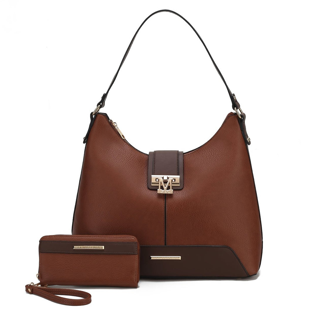 MKFCollection Graciela Hobo Bag and Set - Vegan Leather Designer Handbag Image 4