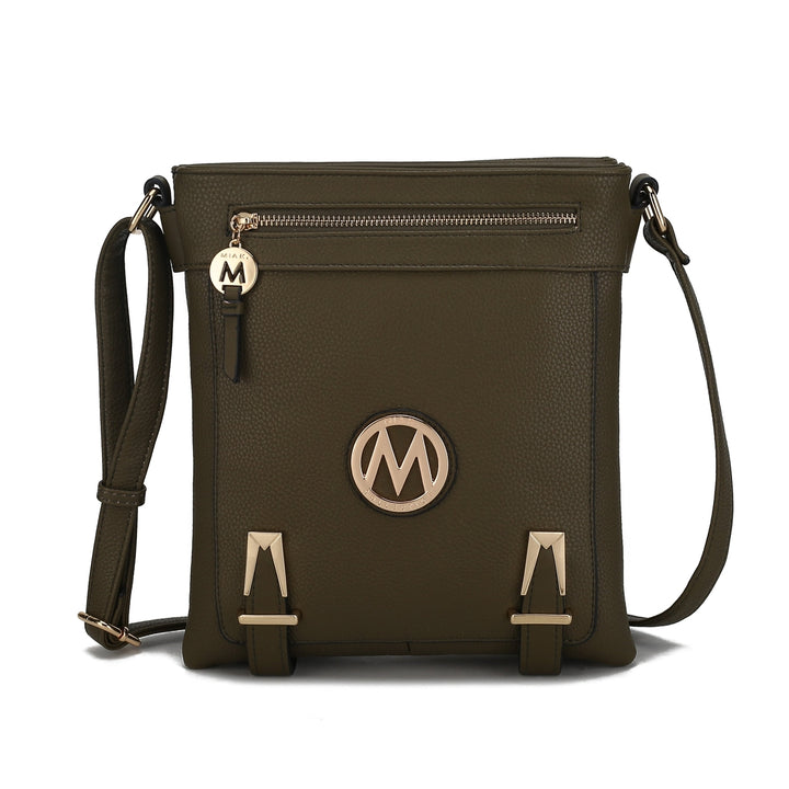 MKFCollection Greta Crossbody Bag - Vegan Leather Designer Handbag Image 8