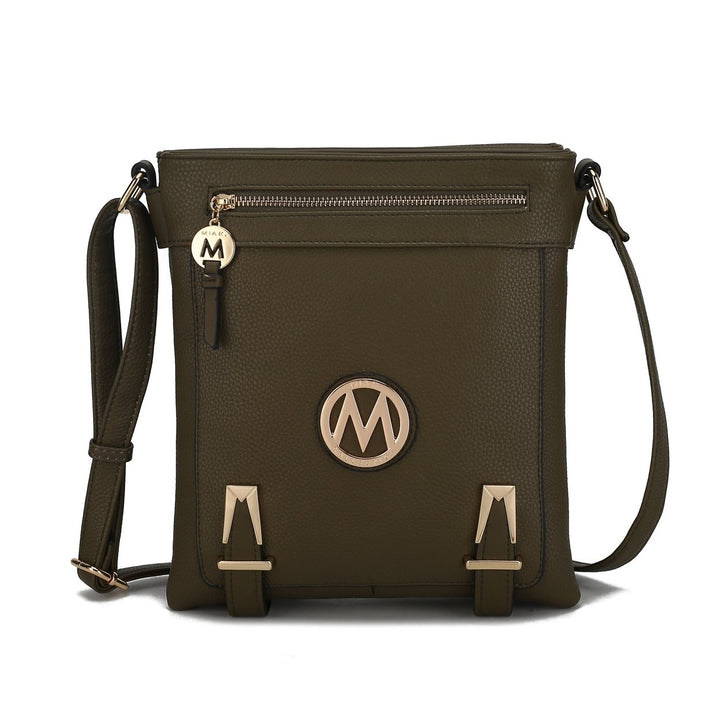 MKFCollection Greta Crossbody Bag - Vegan Leather Designer Handbag Image 1