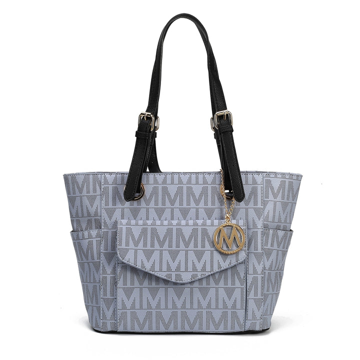 MKFCollection Griselda Signature Tote Bag - Vegan Leather Designer Handbag Image 4