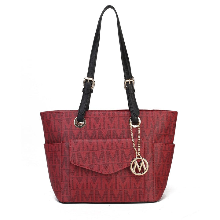 MKFCollection Griselda Signature Tote Bag - Vegan Leather Designer Handbag Image 1