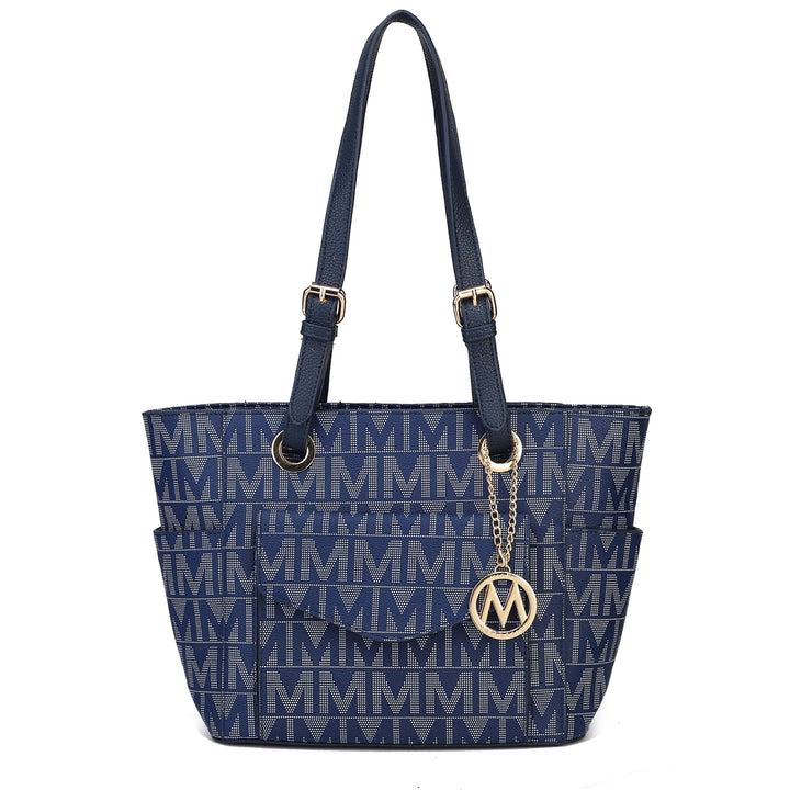 MKFCollection Griselda Signature Tote Bag - Vegan Leather Designer Handbag Image 8