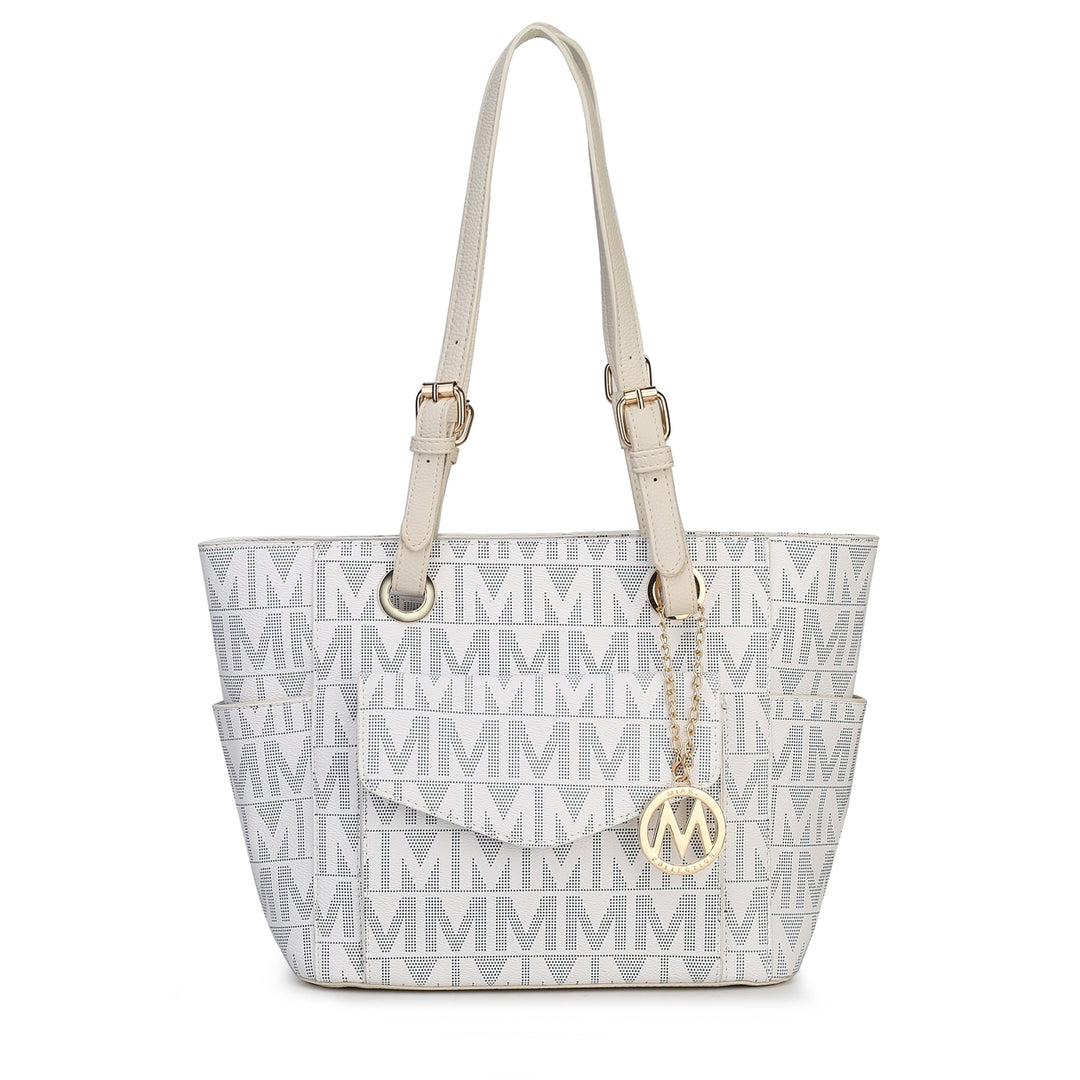 MKFCollection Griselda Signature Tote Bag - Vegan Leather Designer Handbag Image 9